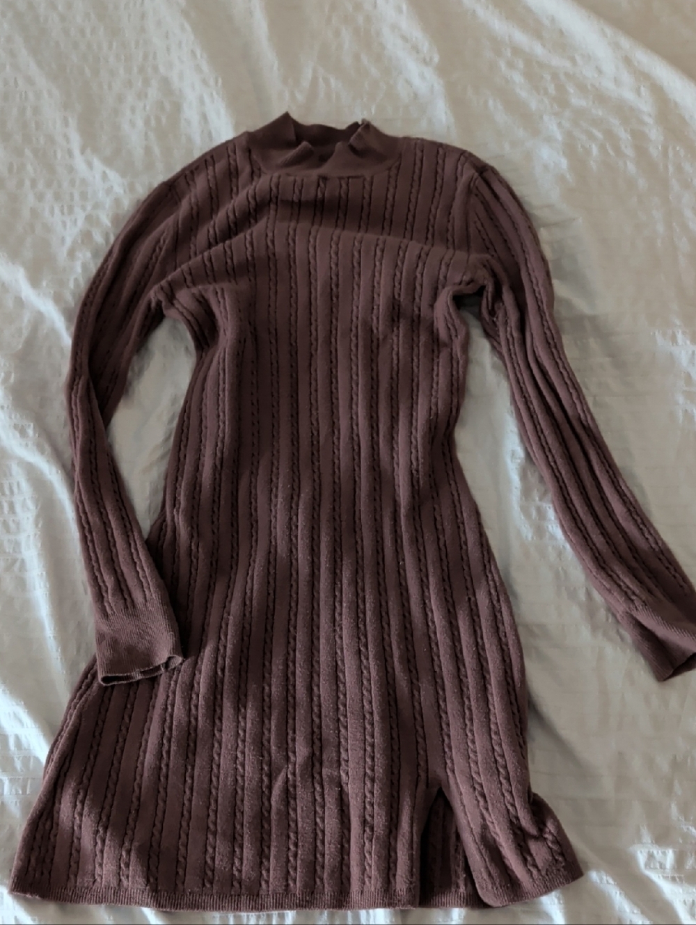 Abercrombie & Fitch Cable-knit Sweater Minidress